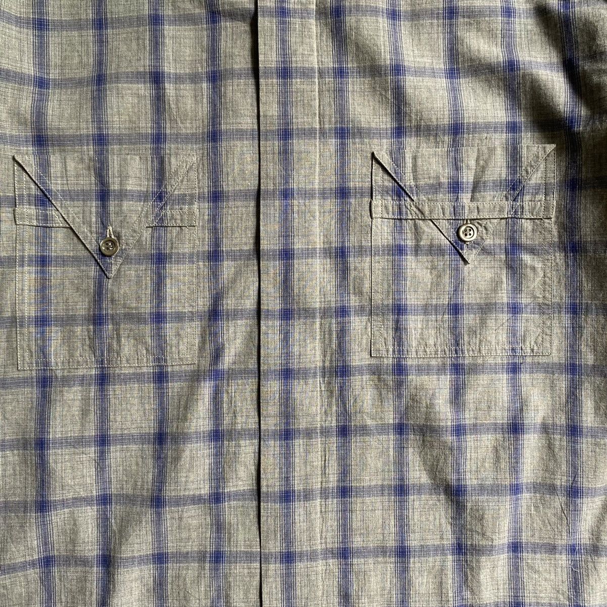 Dior Fall09 Blue/Grey Plaid Pointed Flap Pockets Shirt Size US S / EU 44-46 / 1 - 4 Thumbnail