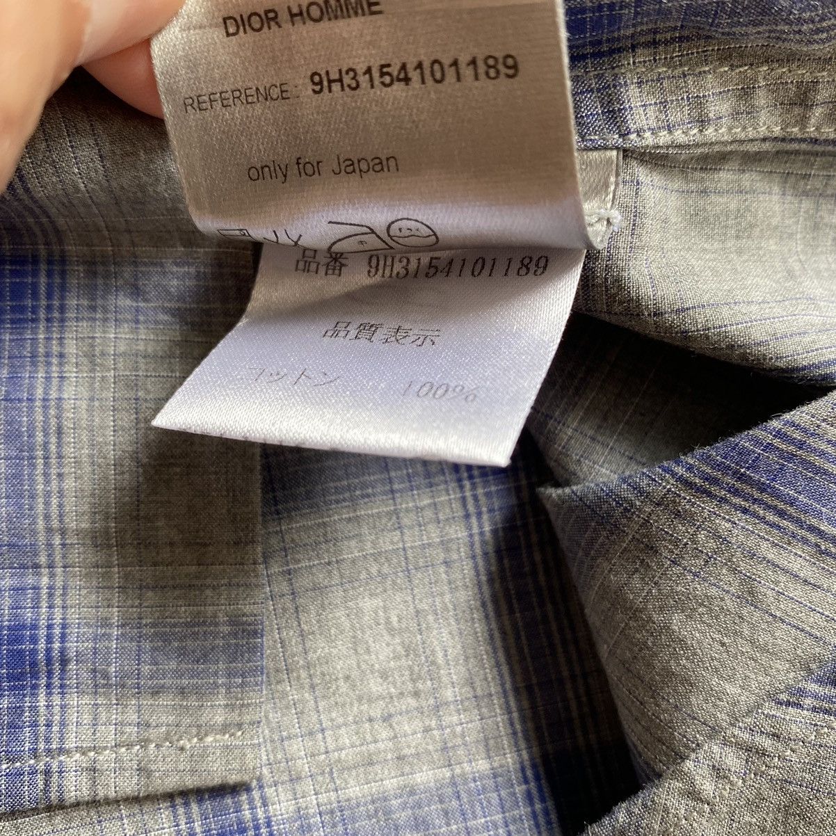 Dior Fall09 Blue/Grey Plaid Pointed Flap Pockets Shirt Size US S / EU 44-46 / 1 - 5 Thumbnail
