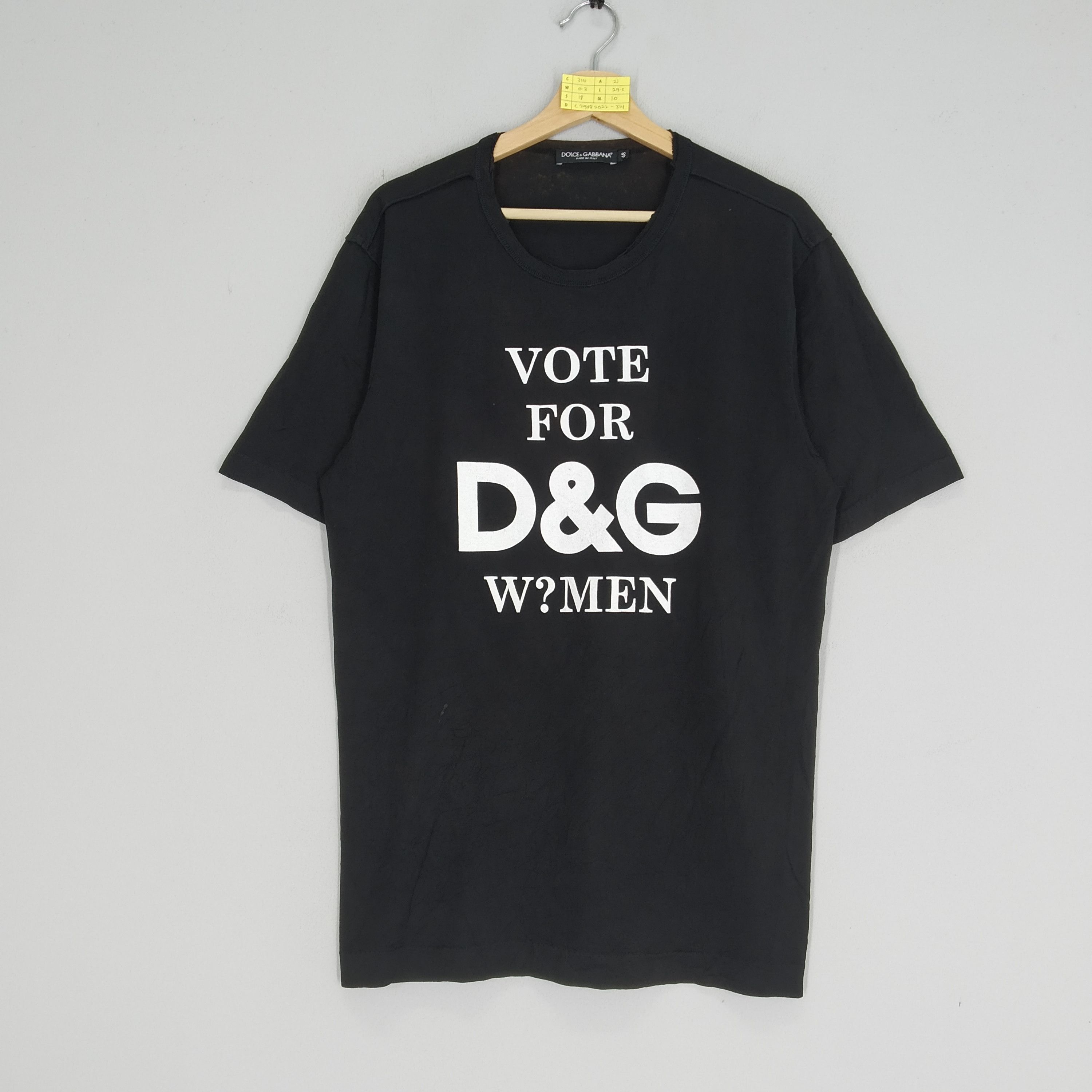 Dolce & Gabbana Vintage Dolce & Gabbana Vote For D&G Design T-shirt Size US M / EU 48-50 / 2 - 1 Thumbnail