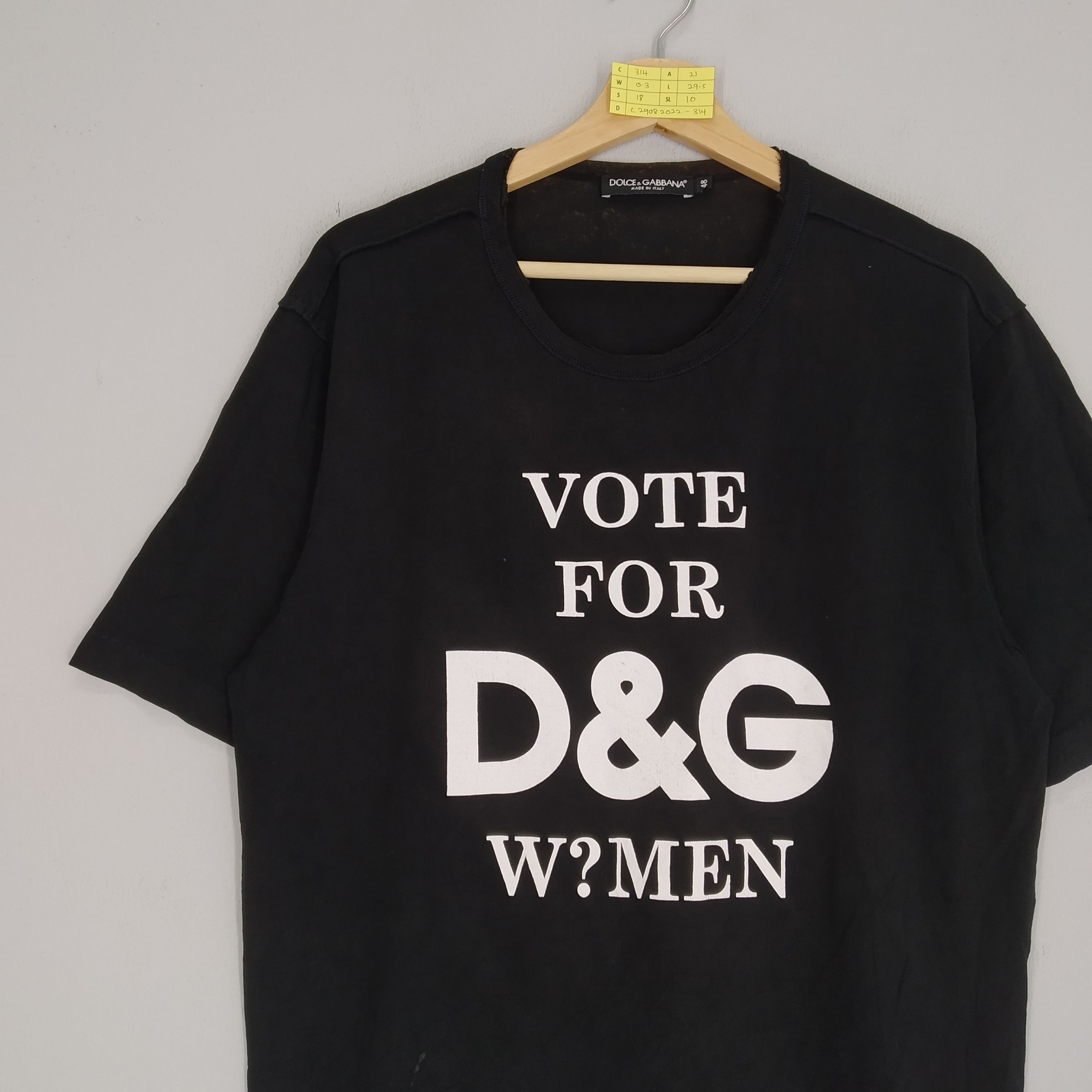 Dolce & Gabbana Vintage Dolce & Gabbana Vote For D&G Design T-shirt Size US M / EU 48-50 / 2 - 3 Thumbnail