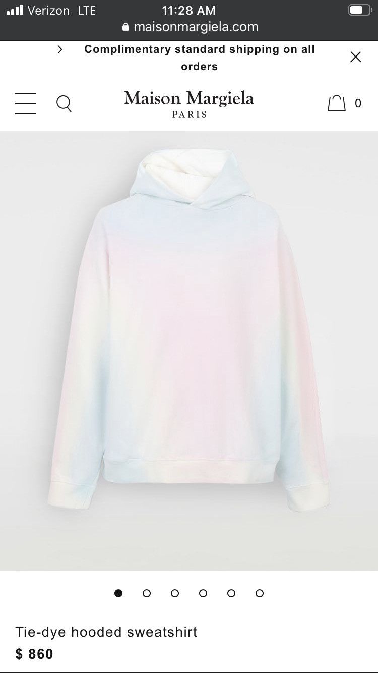 Maison Margiela FW19 XL OVERSIZED JUMBO TIEDYE HOODIE SWEATER SWEATSHIRT Size US XL / EU 56 / 4 - 3 Thumbnail