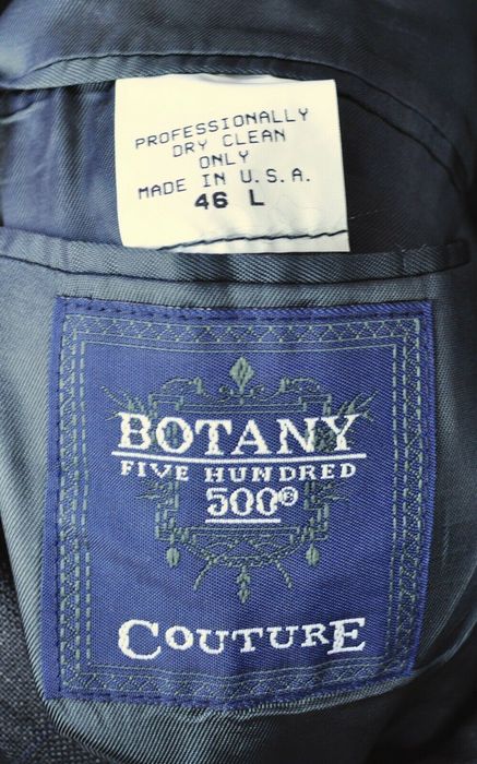 Vintage BOTANY 500 Made in USA Blazer Grey Suit Jacket Sport Wool