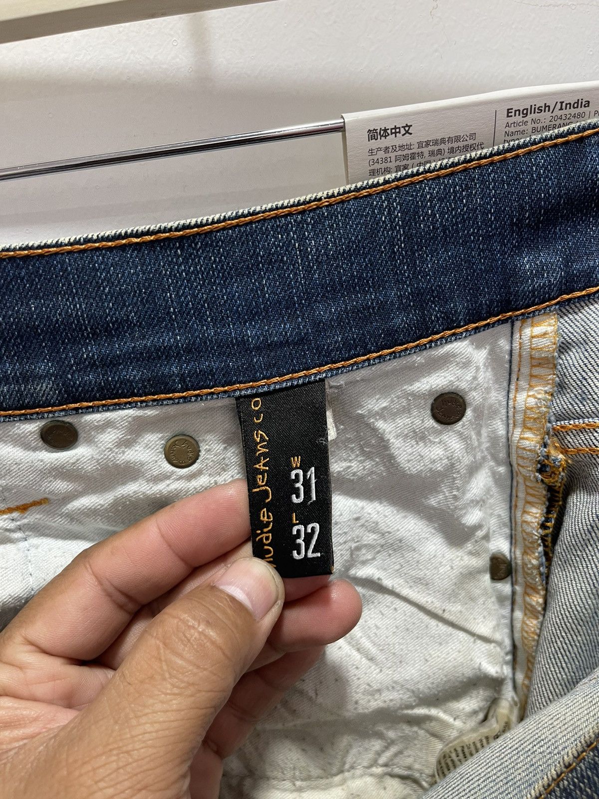 Nudie Jeans × Vintage VINTAGE NUDIE JEANS SKINNY STYLE DISTRESSED DENIM Size US 30 / EU 46 - 17 Thumbnail