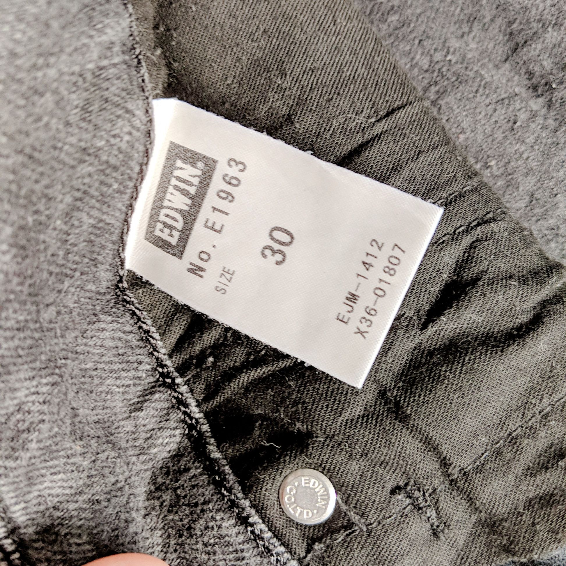 Japanese Brand × Vintage Vintage Edwin W30x31 Distressed Denim Trousers Pants Size US 30 / EU 46 - 7 Thumbnail