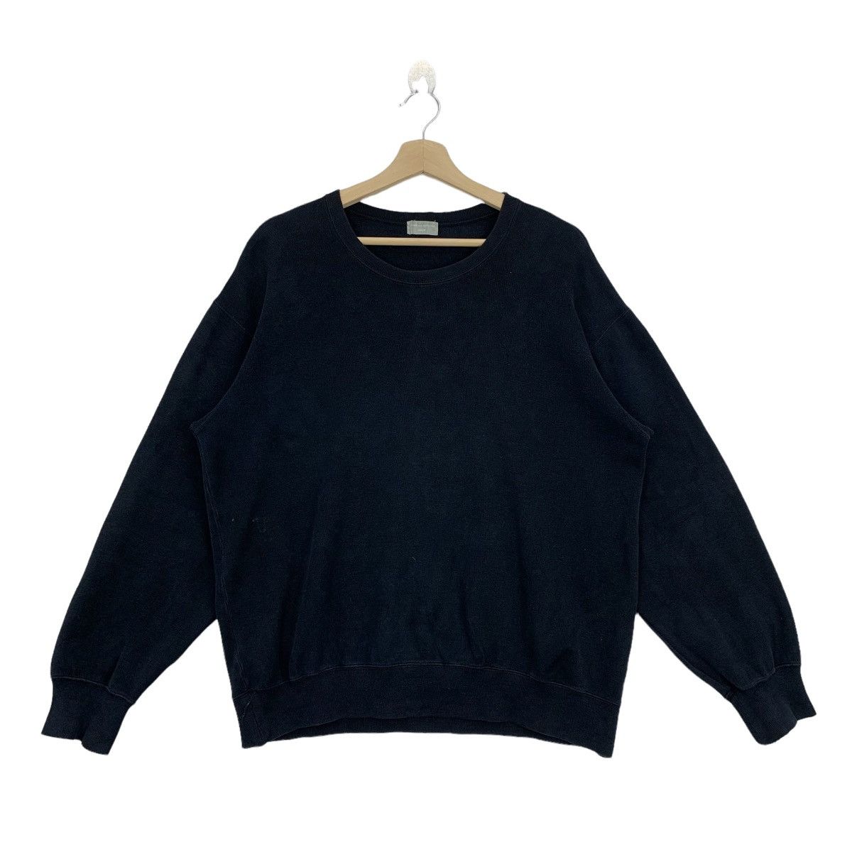 Comme des Garcons × Japanese Brand Rare!!COMME des GARCONS Homme plain black Men sweatshirt Size US L / EU 52-54 / 3 - 1 Thumbnail