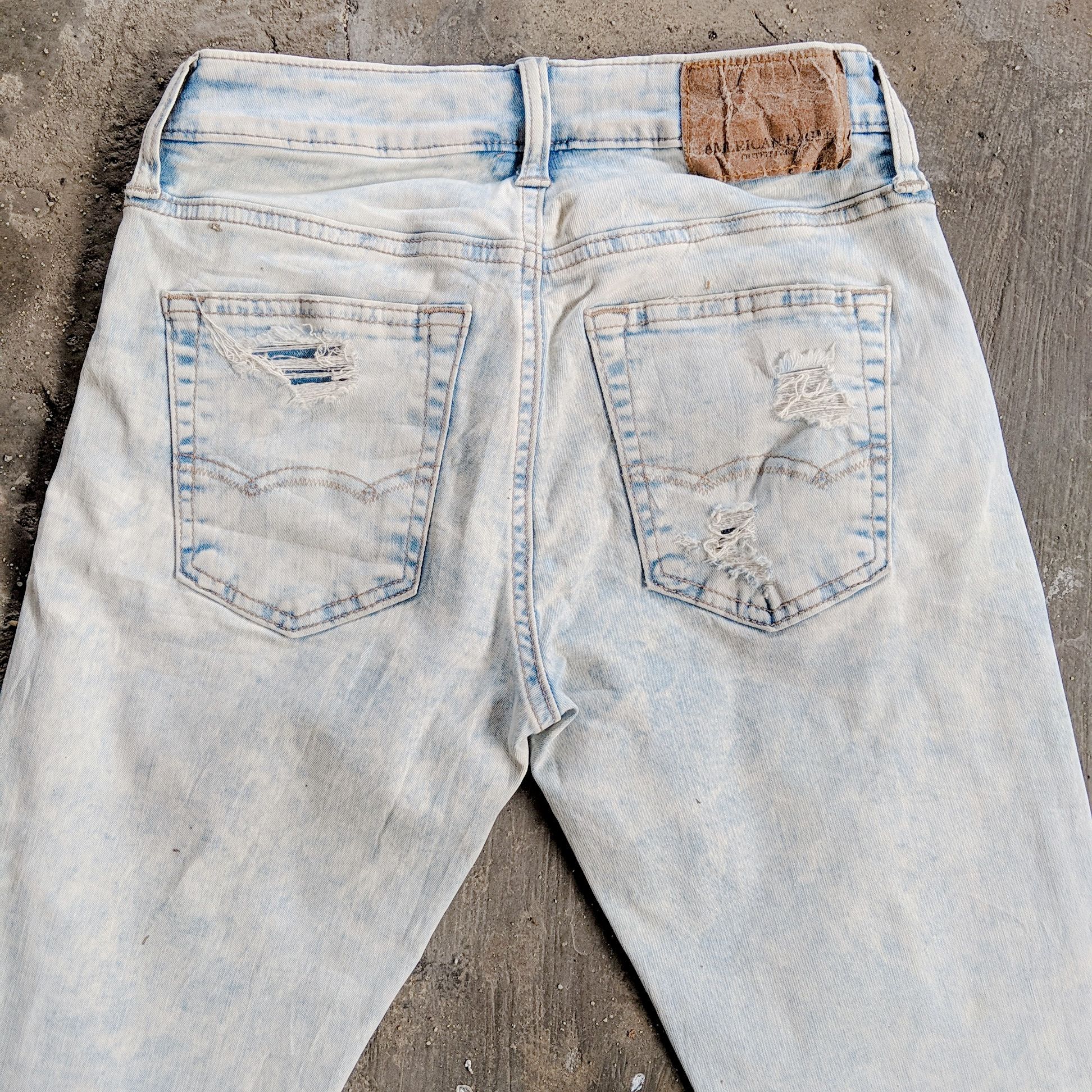 American Eagle Outfitters × Jean × Vintage Vintage American Eagle Faded Distressed Flex Denim Pants Size US 26 / EU 42 - 5 Thumbnail