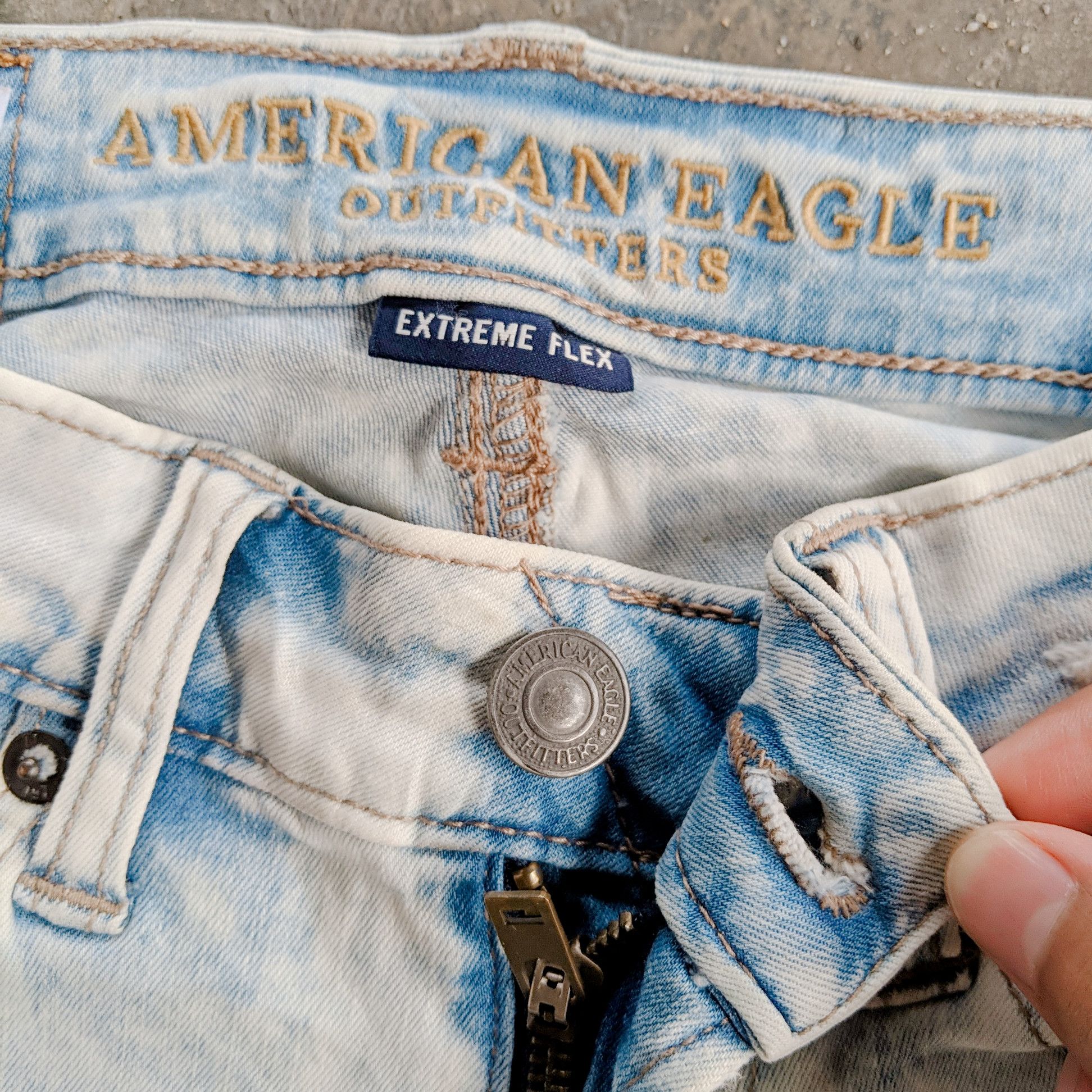 American Eagle Outfitters × Jean × Vintage Vintage American Eagle Faded Distressed Flex Denim Pants Size US 26 / EU 42 - 8 Thumbnail