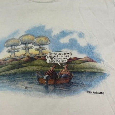 Made In Usa 80s Gary Larson The Far Side Nuclear War Fishing T-shirt |  Grailed