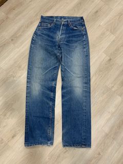 LEVI'S LVC 501XX 1947 Reprod Red Selvedge Big E Ripped Patched Jeans Men's  32/34