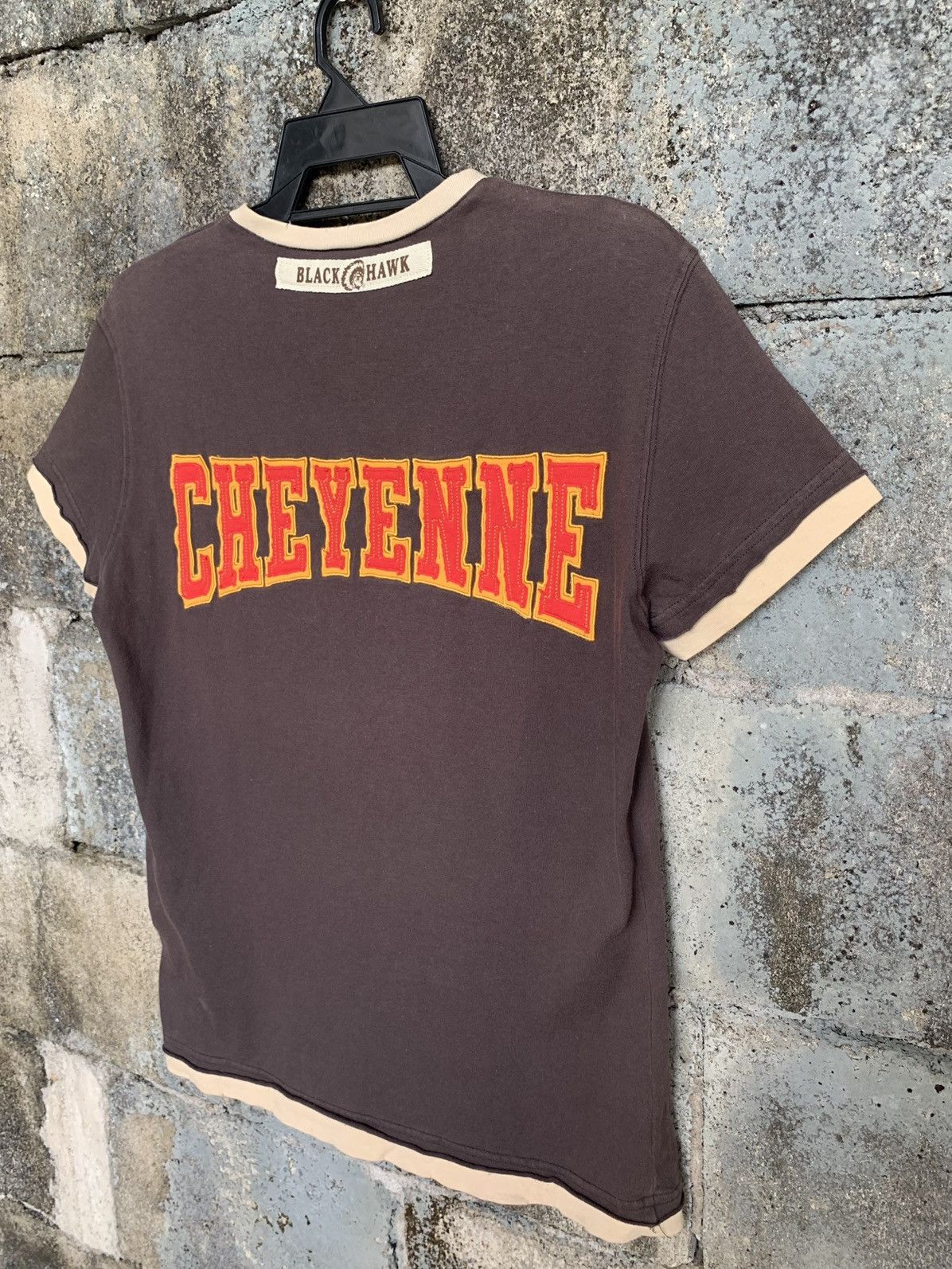 Dolce & Gabbana Rare!! Dolce&Gabbana Cheyenne Black Hawk Half Button T Shirt Size L / US 10 / IT 46 - 8 Thumbnail