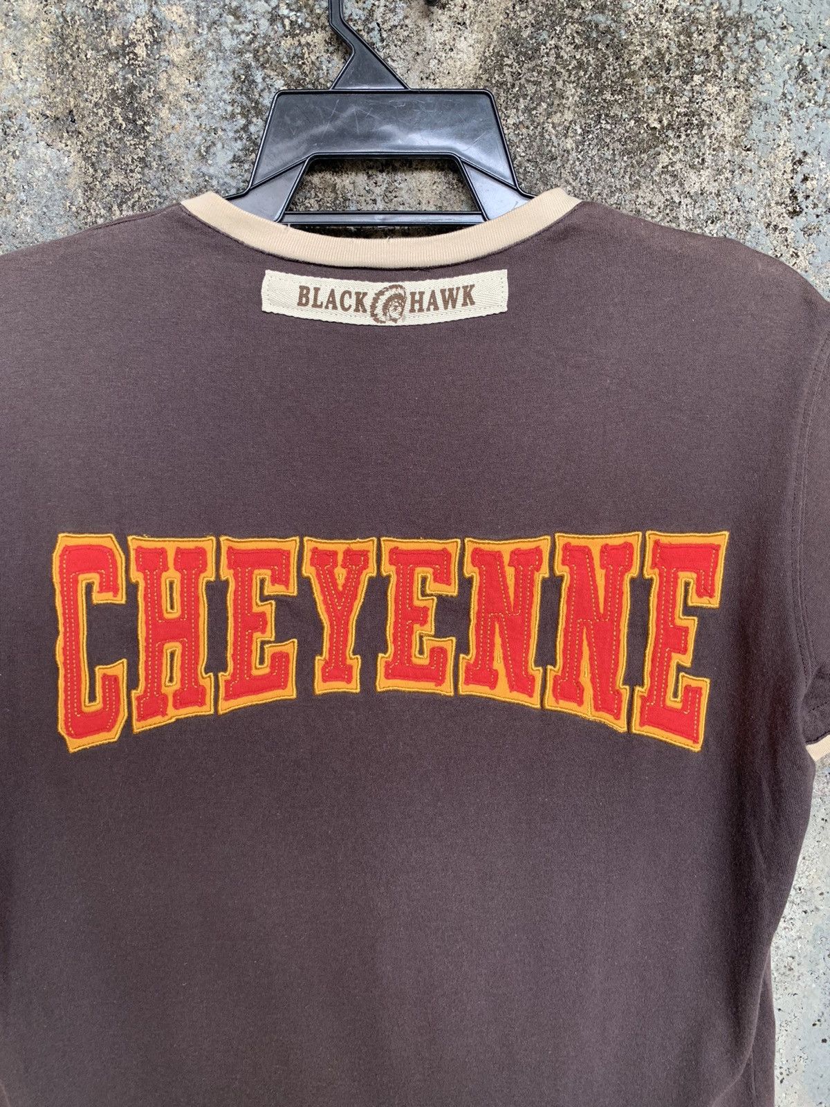 Dolce & Gabbana Rare!! Dolce&Gabbana Cheyenne Black Hawk Half Button T Shirt Size L / US 10 / IT 46 - 15 Thumbnail