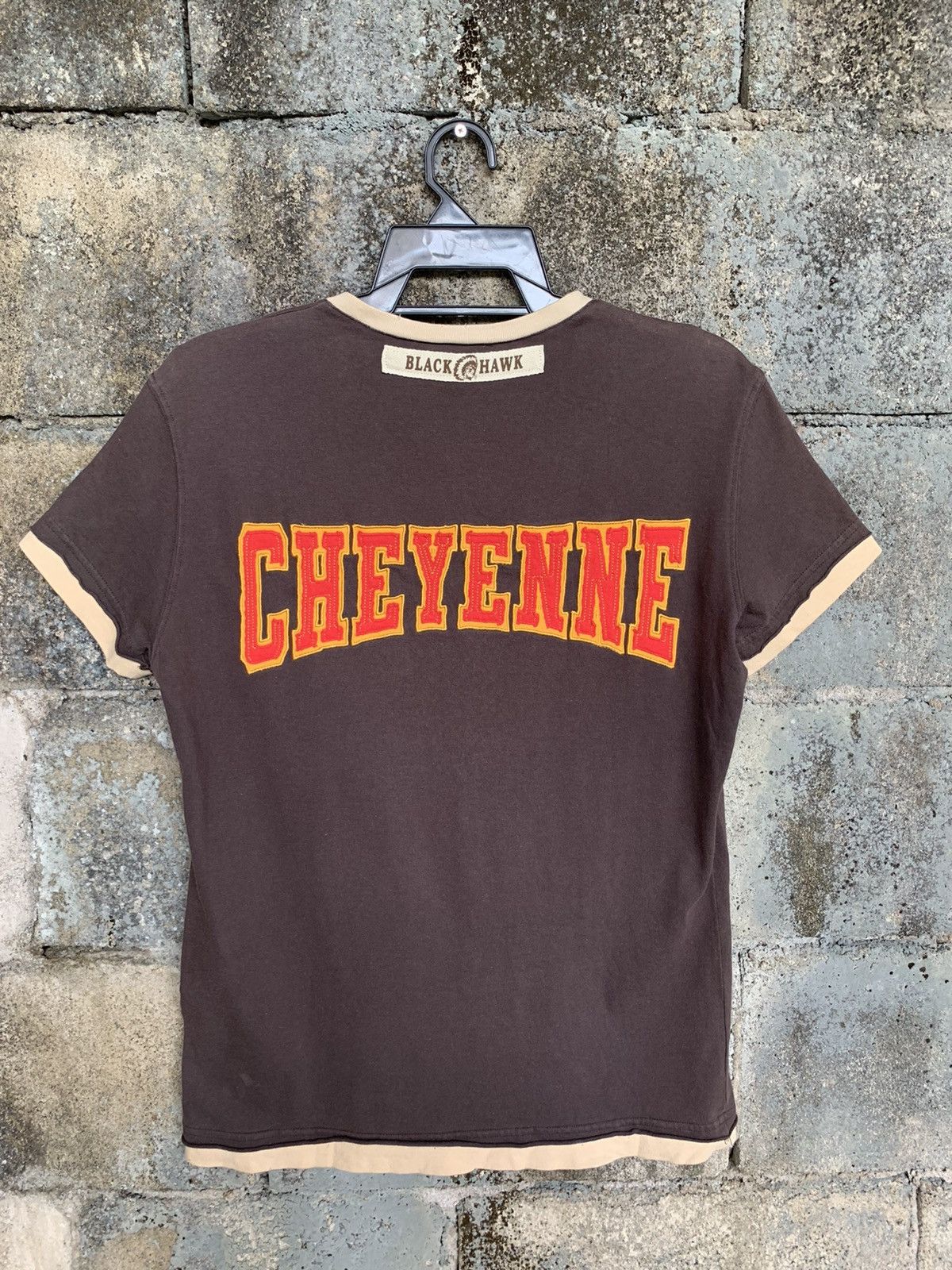 Dolce & Gabbana Rare!! Dolce&Gabbana Cheyenne Black Hawk Half Button T Shirt Size L / US 10 / IT 46 - 6 Thumbnail