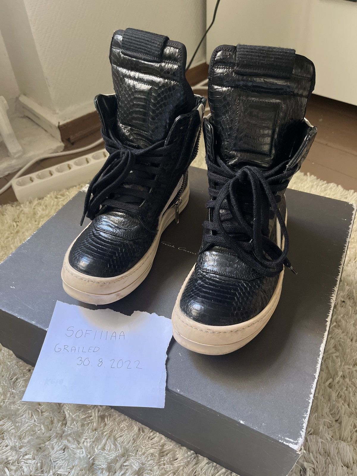 Rick Owens python Geobasket