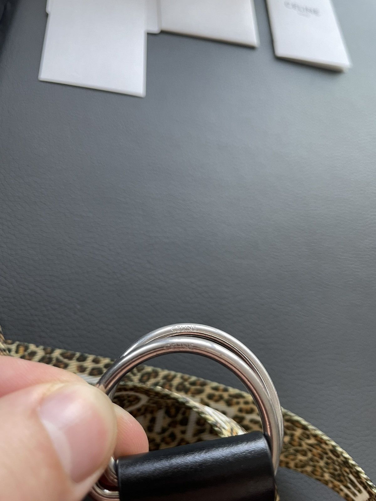 Celine × Hedi Slimane Limited New Rare Super Runway Sold Out Leopard Logo Belt Size ONE SIZE - 7 Thumbnail