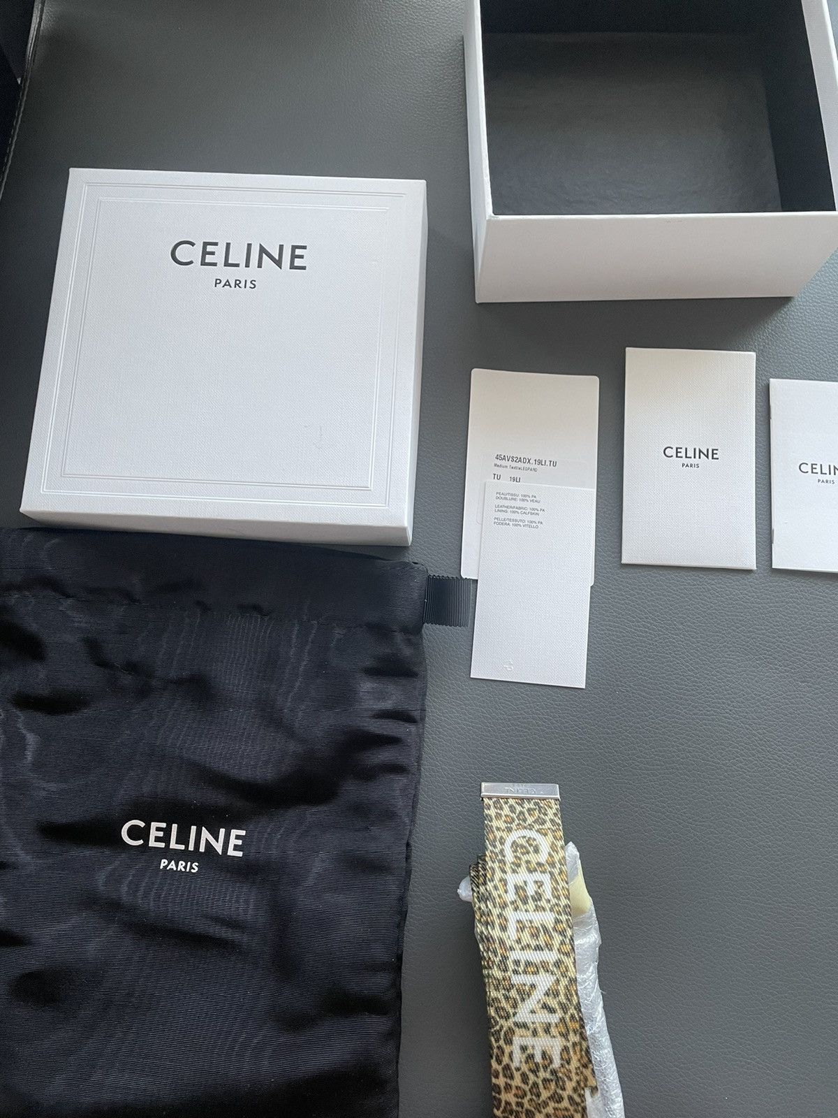 Celine × Hedi Slimane Limited New Rare Super Runway Sold Out Leopard Logo Belt Size ONE SIZE - 9 Thumbnail
