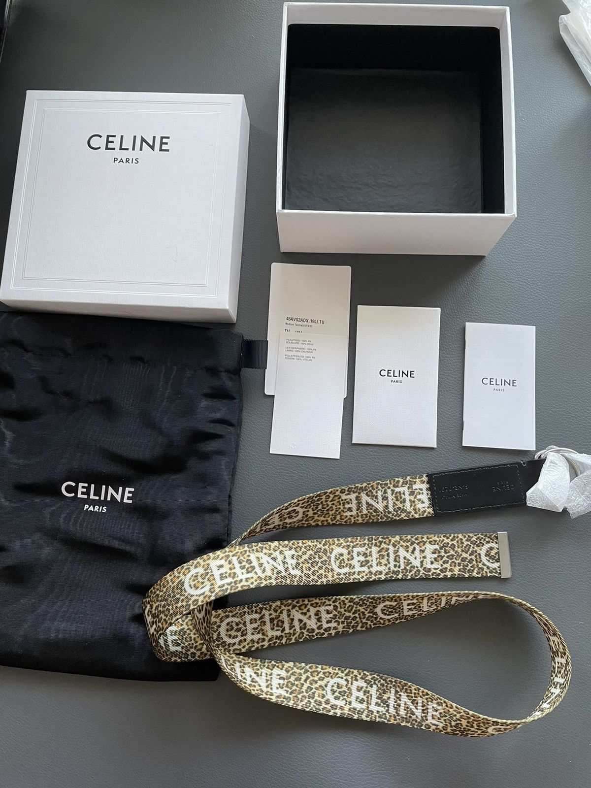 Celine × Hedi Slimane Limited New Rare Super Runway Sold Out Leopard Logo Belt Size ONE SIZE - 11 Thumbnail