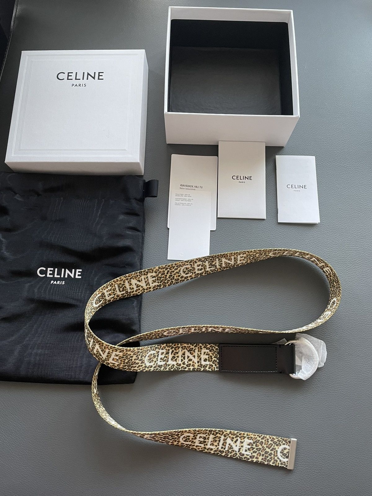 Celine × Hedi Slimane Limited New Rare Super Runway Sold Out Leopard Logo Belt Size ONE SIZE - 15 Thumbnail