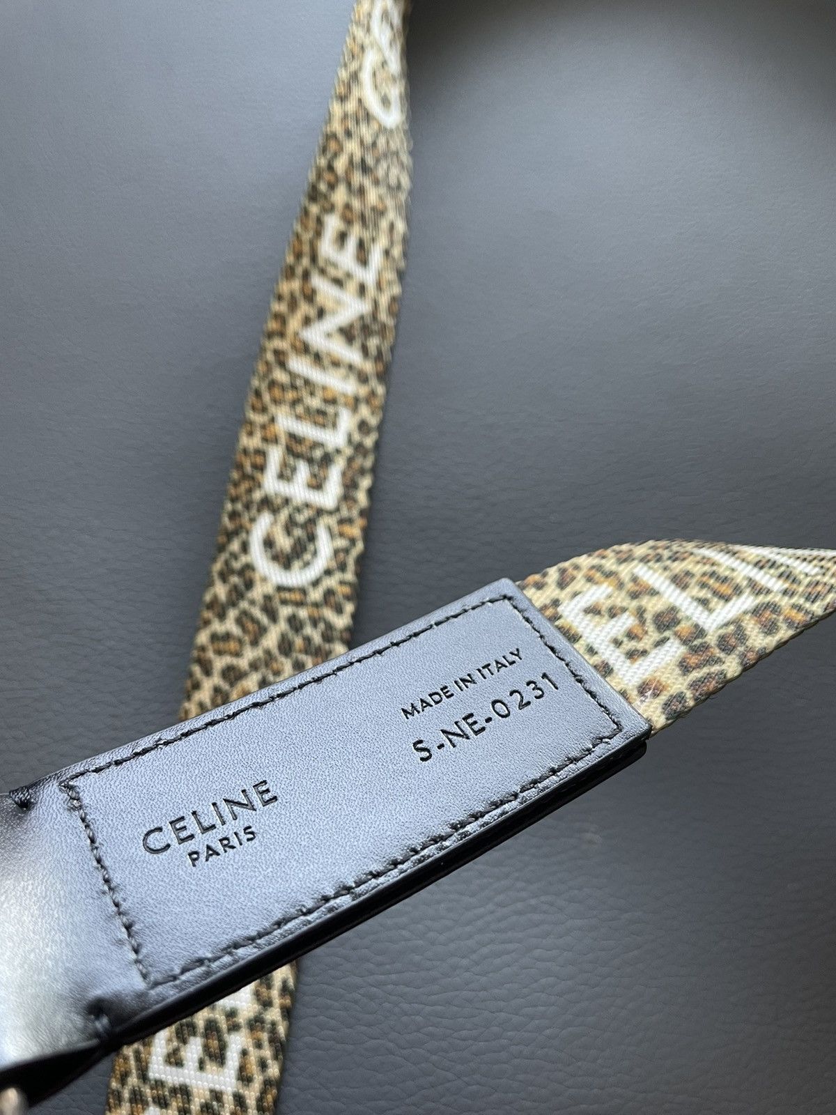 Celine × Hedi Slimane Limited New Rare Super Runway Sold Out Leopard Logo Belt Size ONE SIZE - 4 Thumbnail