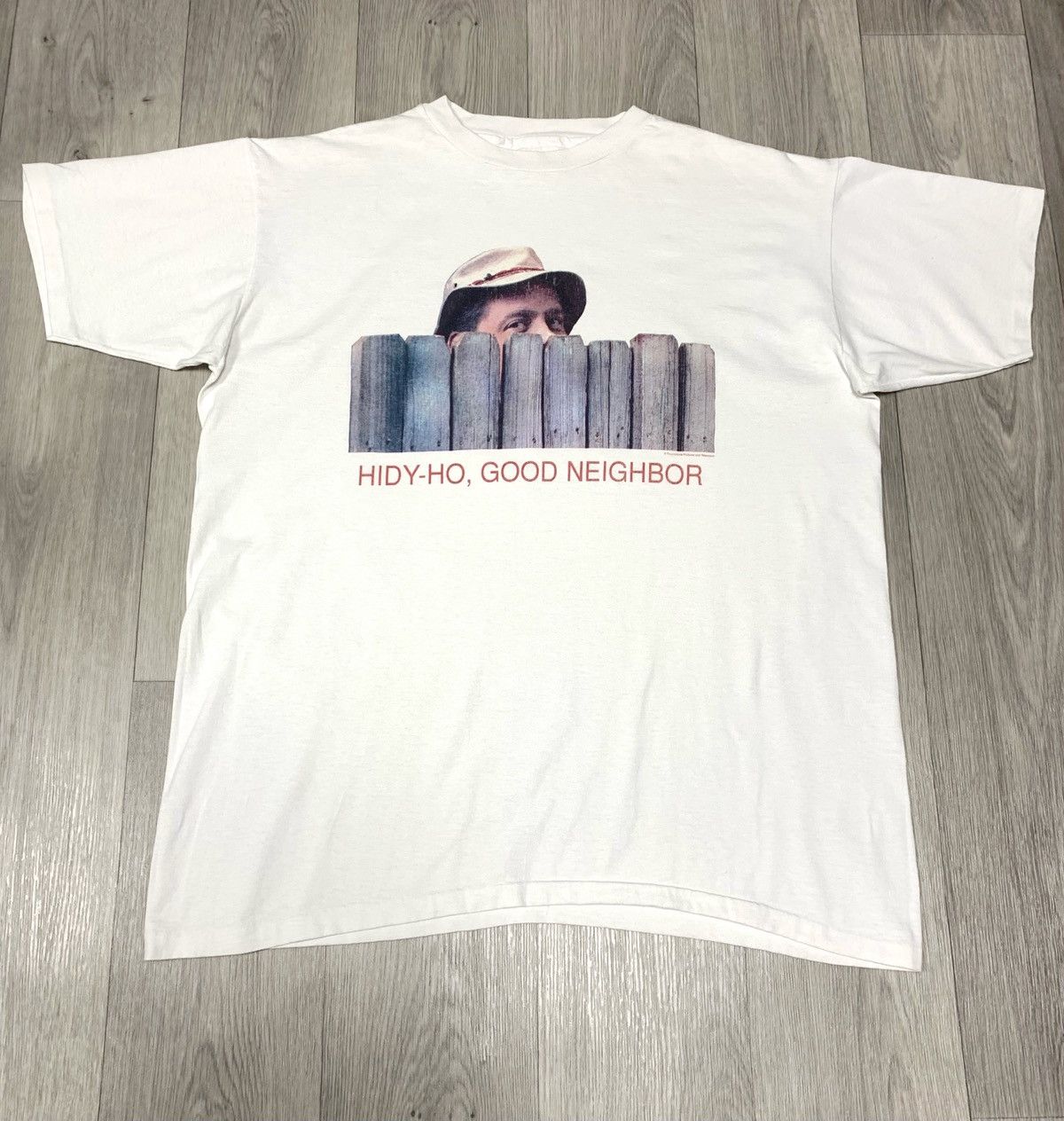 Vintage Vintage Hi-Di-Ho white T-shirt about TV show 1991-1999 Size US L / EU 52-54 / 3 - 1 Thumbnail