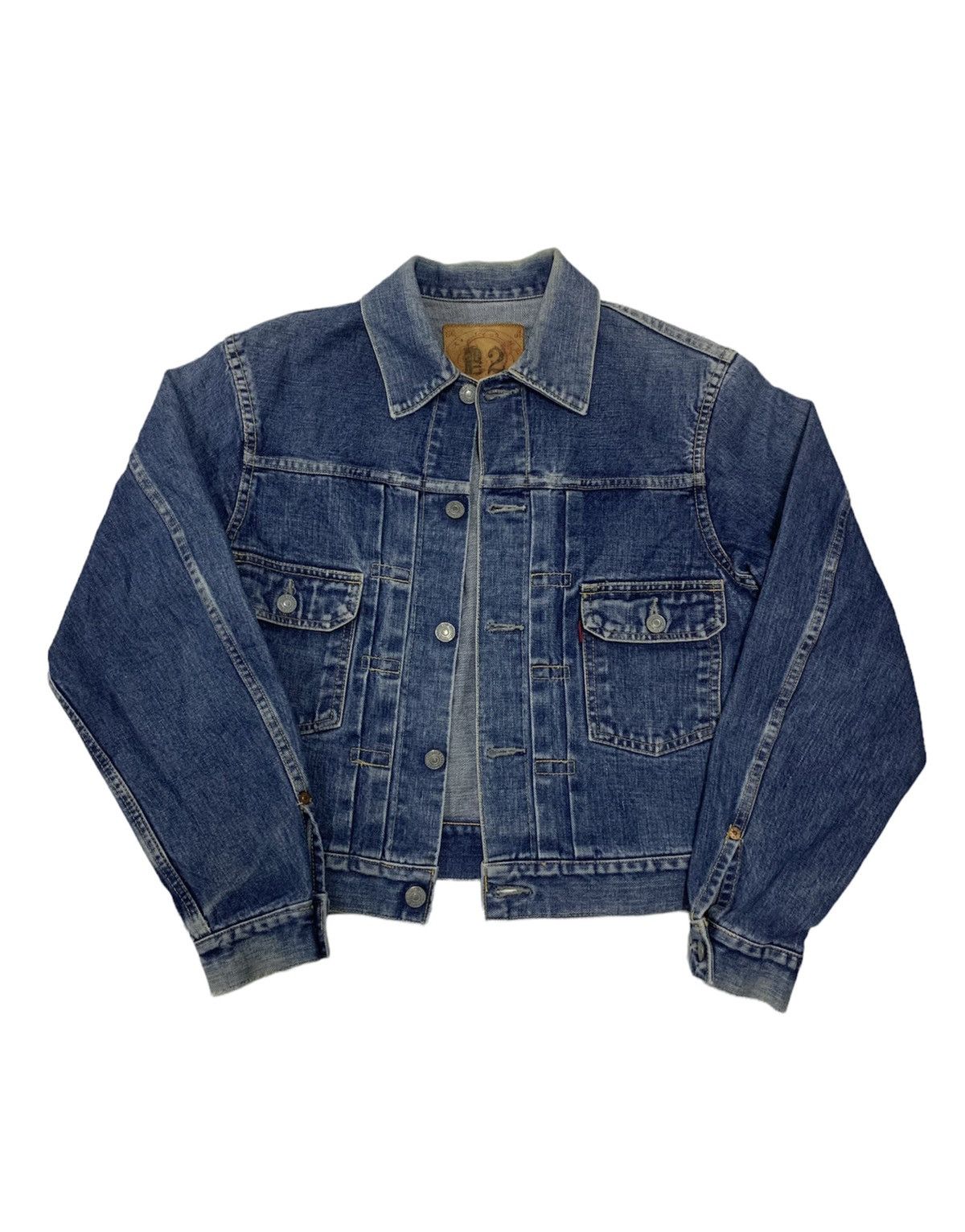 image of Vintage Evisu Selvedges Denim Jacket Japan in Blue, Women's (Size Small)