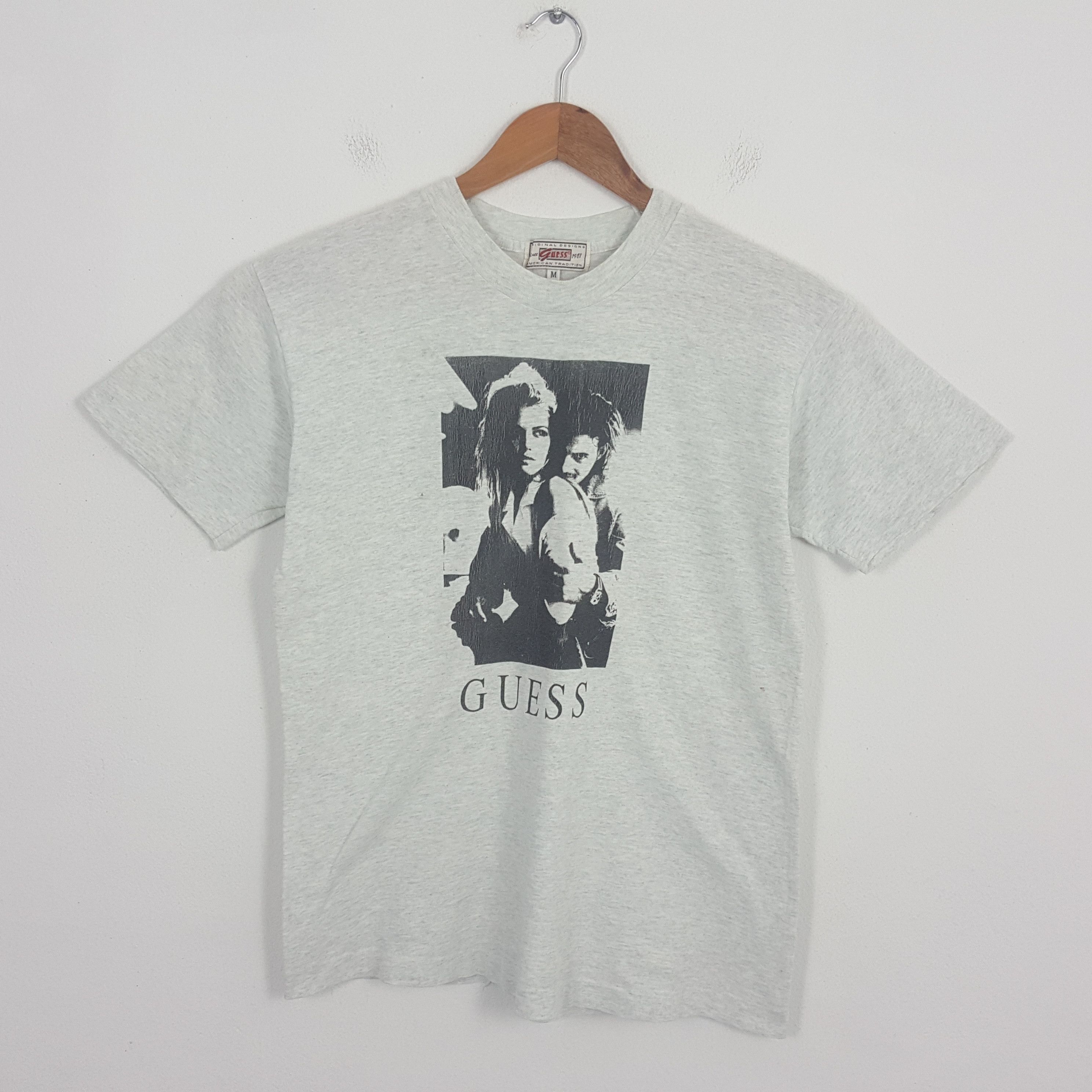 Guess × Vintage Vintage 90's GUESS Photo By Bruce Weber T-Shirt Size US M / EU 48-50 / 2 - 1 Thumbnail