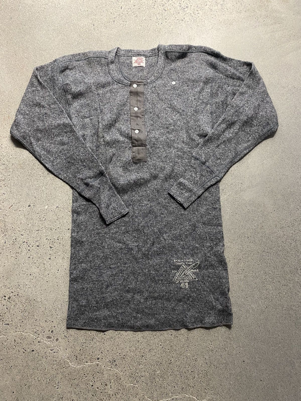 Vintage Vintage 20s/30s Penmans Knit Goods Henley Sweater Size US M / EU 48-50 / 2 - 1 Thumbnail