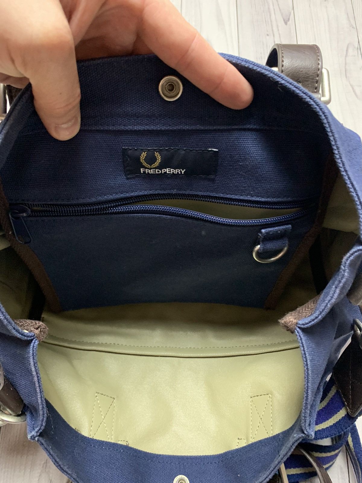 Fred Perry Vintage Bag Fred Perry navy logo Size ONE SIZE - 7 Thumbnail