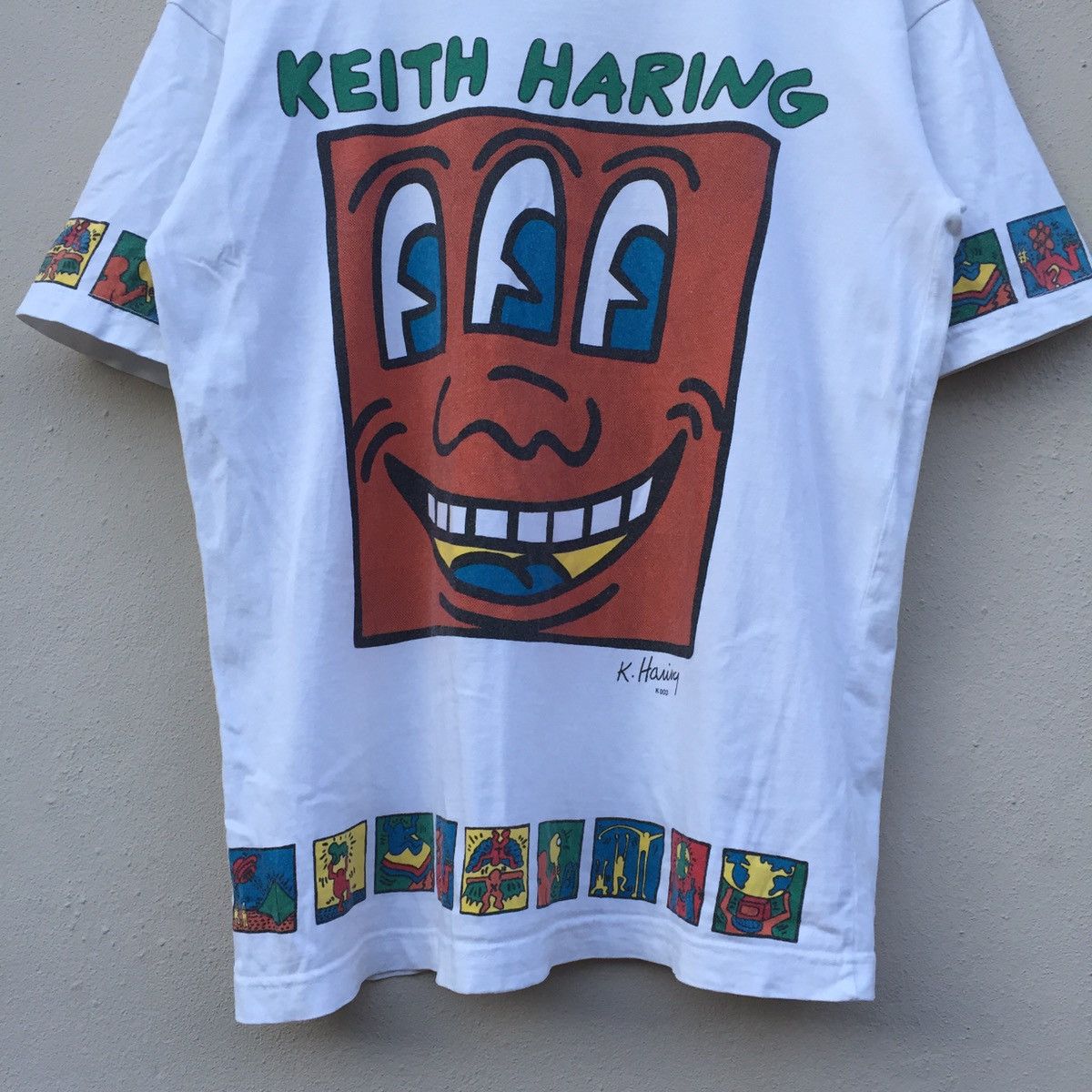 Keith Haring × Vintage RARE‼️Vintage 90s KEITH HARING NICE DESIGN T-shirt Size US M / EU 48-50 / 2 - 5 Thumbnail