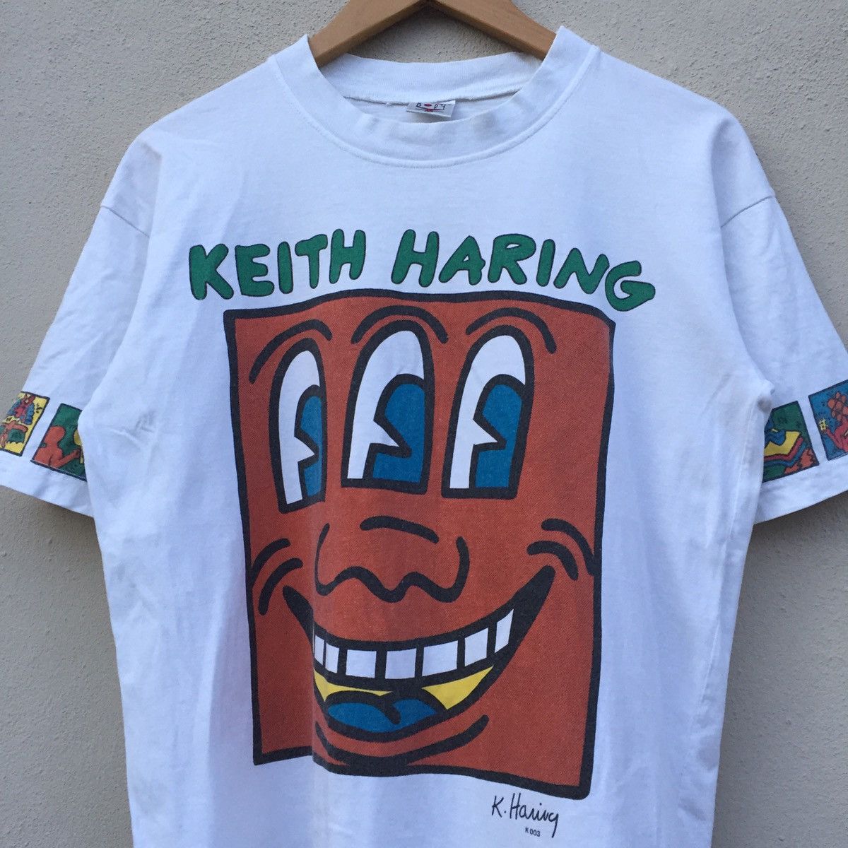Keith Haring × Vintage RARE‼️Vintage 90s KEITH HARING NICE DESIGN T-shirt Size US M / EU 48-50 / 2 - 2 Thumbnail