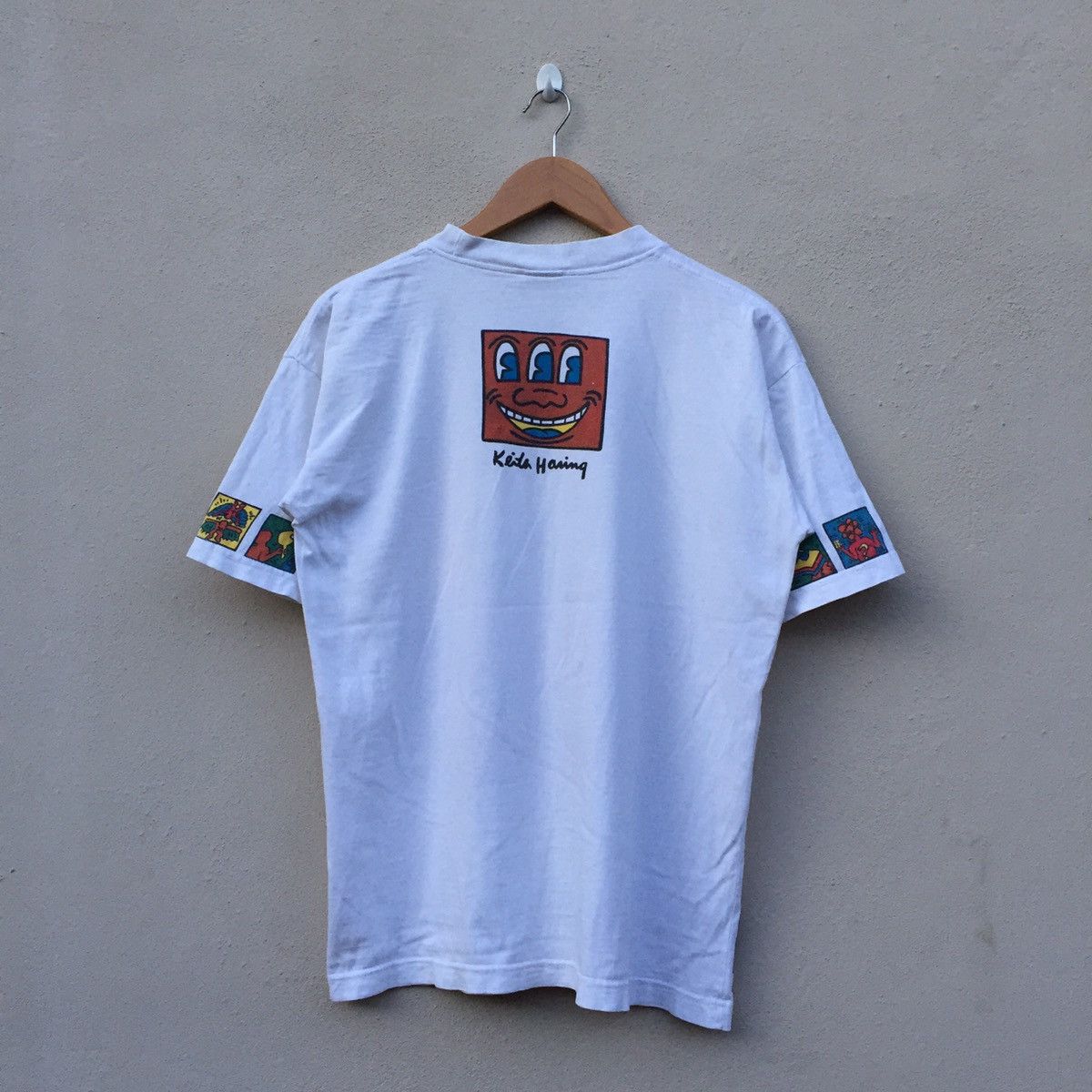 Keith Haring × Vintage RARE‼️Vintage 90s KEITH HARING NICE DESIGN T-shirt Size US M / EU 48-50 / 2 - 6 Thumbnail