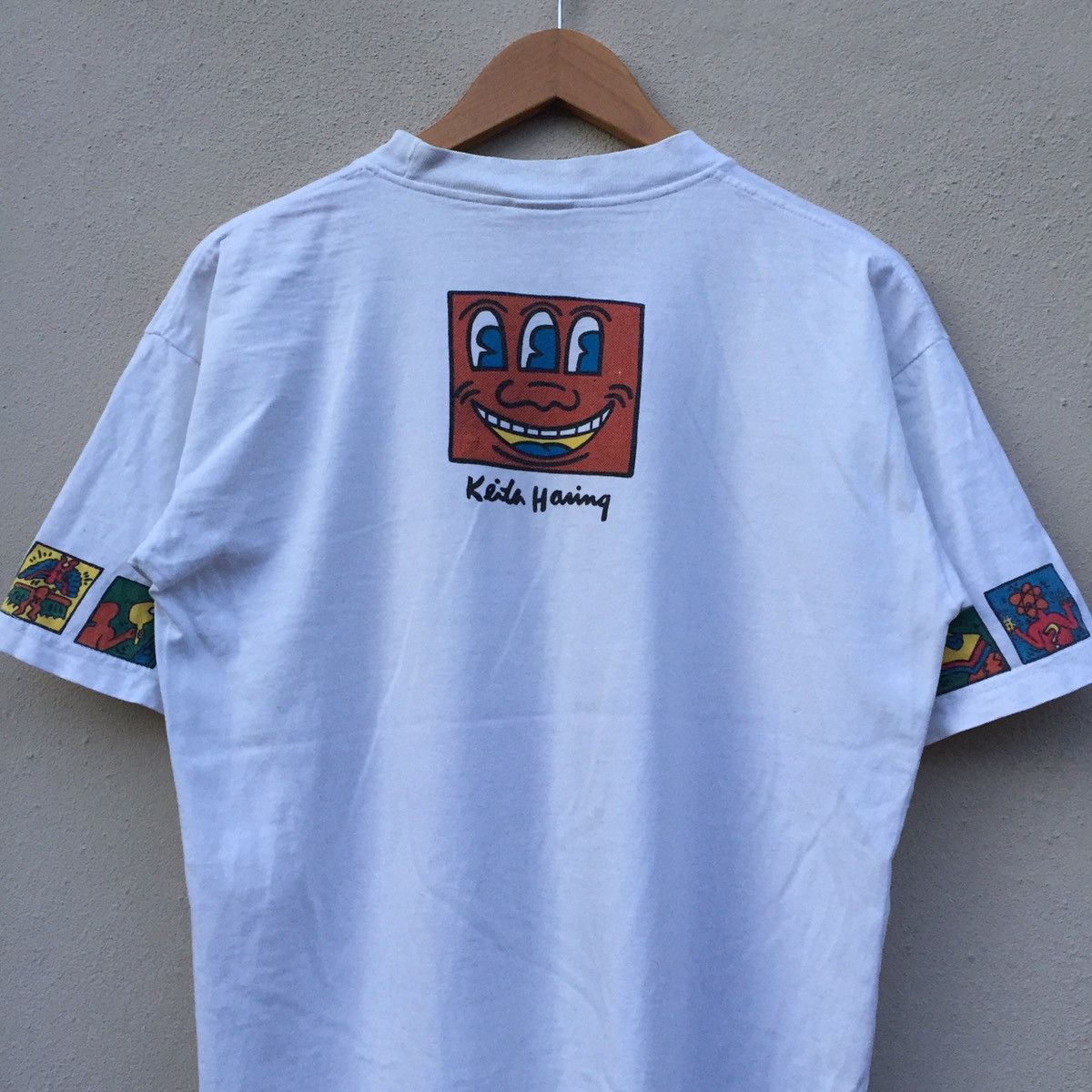 Keith Haring × Vintage RARE‼️Vintage 90s KEITH HARING NICE DESIGN T-shirt Size US M / EU 48-50 / 2 - 7 Thumbnail