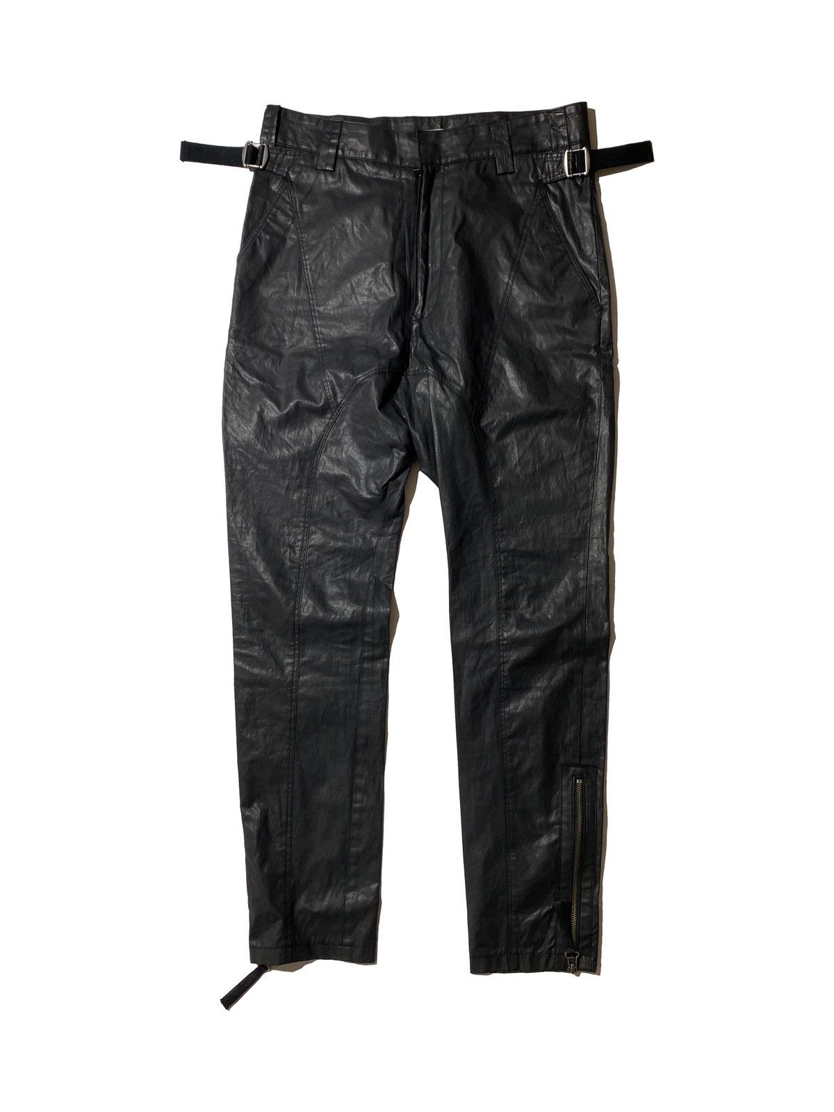 Helmut Lang cotton wax low crotch slim pants