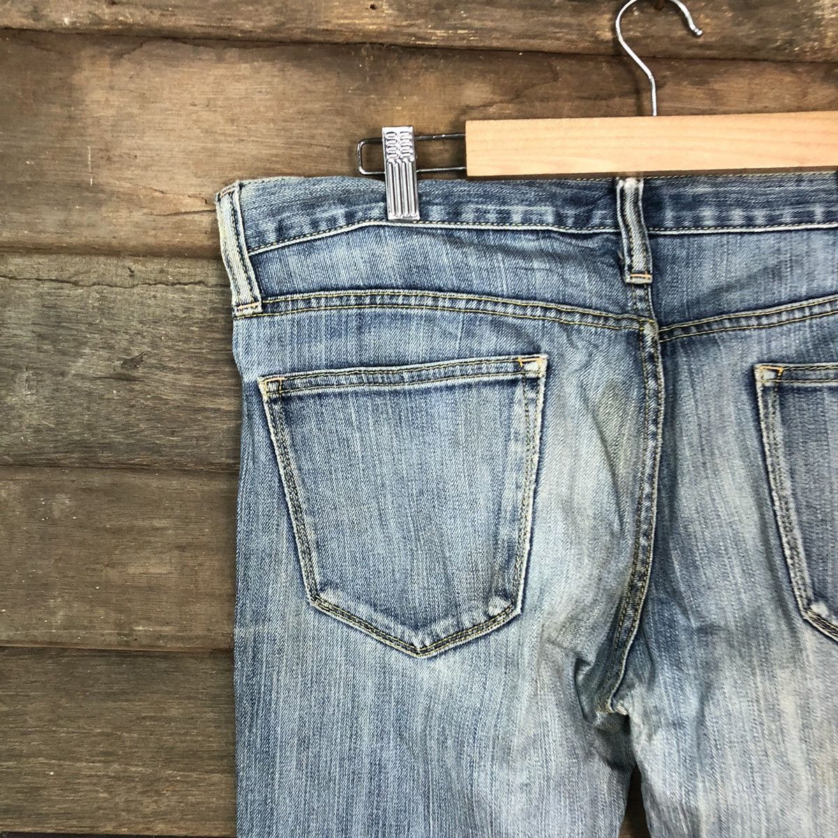 Japanese Brand Original Basic uniqlo japan distressed Denim Pants #4540 Size US 32 / EU 48 - 14 Thumbnail