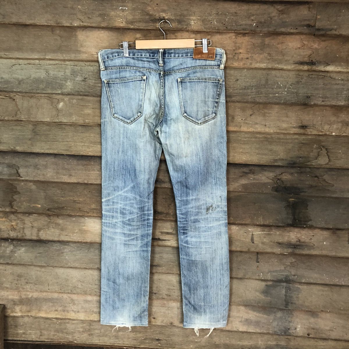 Japanese Brand Original Basic uniqlo japan distressed Denim Pants #4540 Size US 32 / EU 48 - 11 Thumbnail