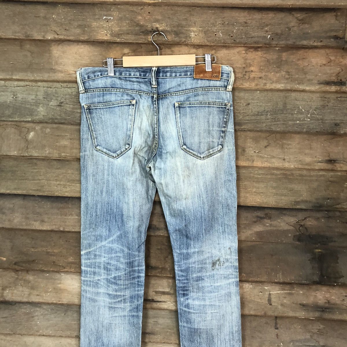 Japanese Brand Original Basic uniqlo japan distressed Denim Pants #4540 Size US 32 / EU 48 - 12 Thumbnail