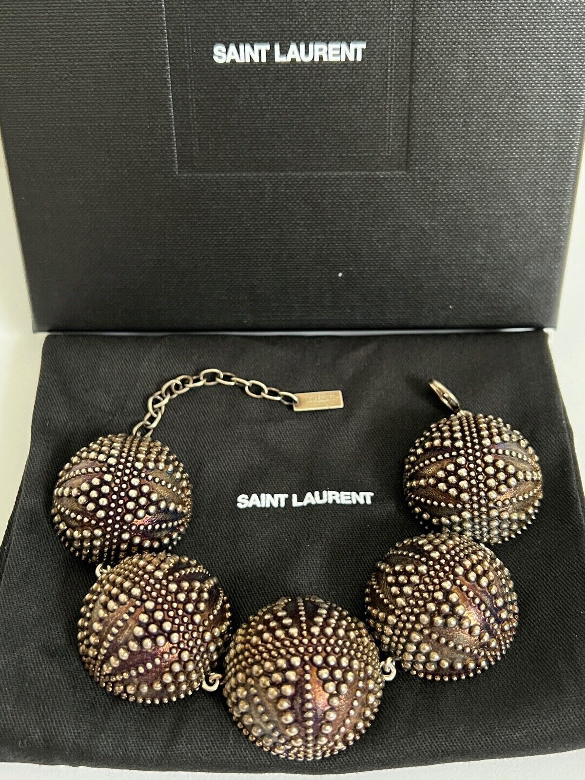Saint Laurent Silver Glass Bracelet main image 1
