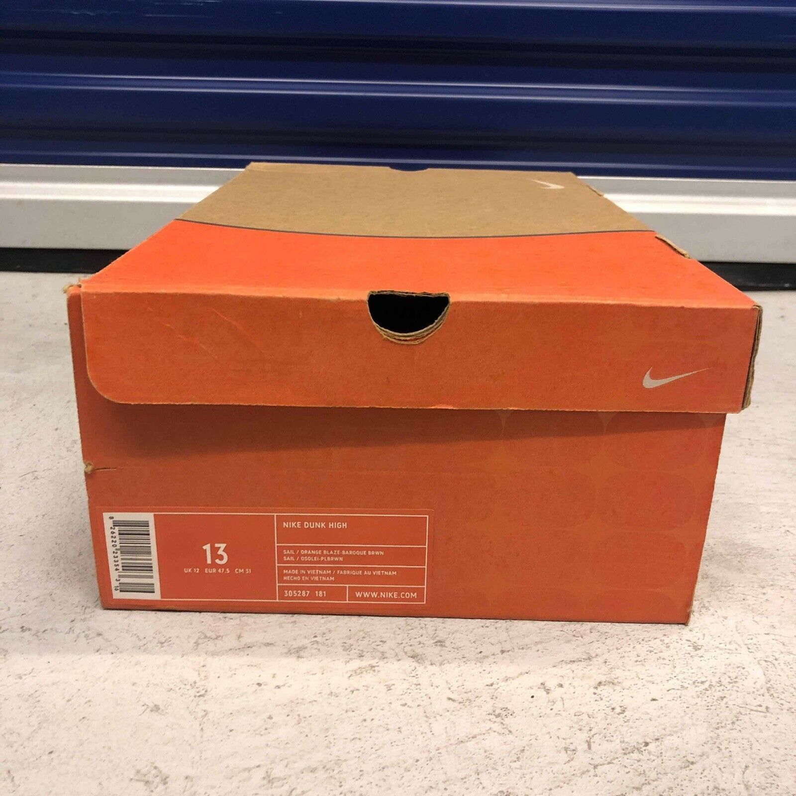 Nike Dunk High Sail/Orange Blaze-Baroque Brown (2004) Size US 13 / EU 46 - 7 Thumbnail
