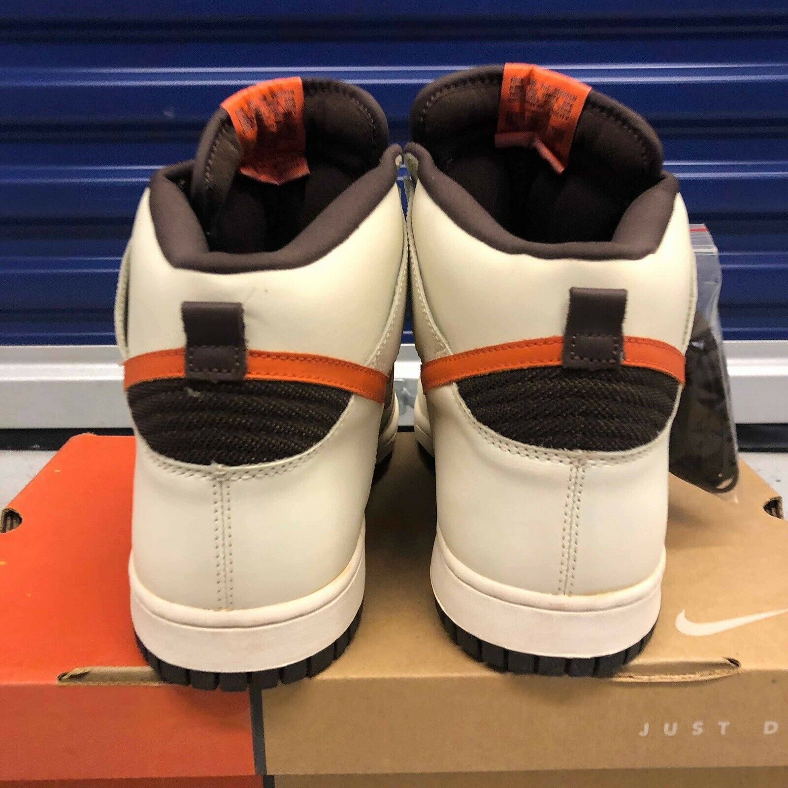Nike Dunk High Sail/Orange Blaze-Baroque Brown (2004) Size US 13 / EU 46 - 4 Thumbnail