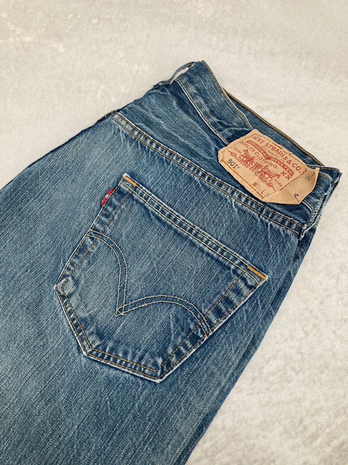 Levi's Vintage Levi’s 501 Denim y2k Retro Washed Size US 36 / EU 52 - 5 Thumbnail