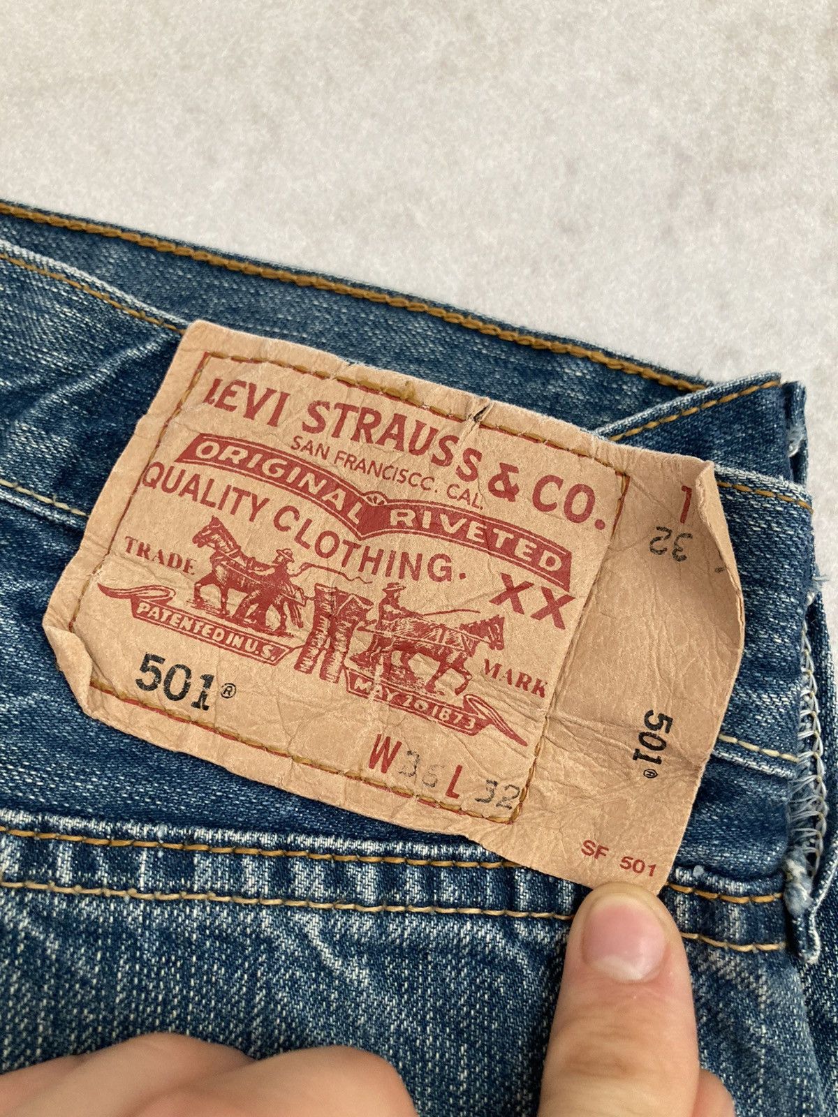 Levi's Vintage Levi’s 501 Denim y2k Retro Washed Size US 36 / EU 52 - 6 Thumbnail
