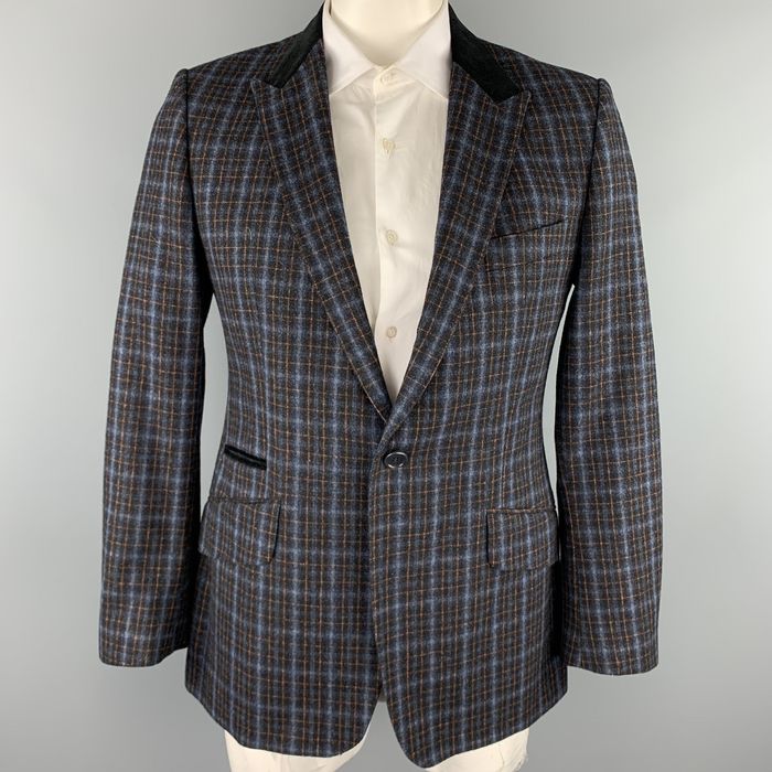 PS by PAUL SMITH Size S Navy Pattern Notch Lapel Jacket Blazer main image 0