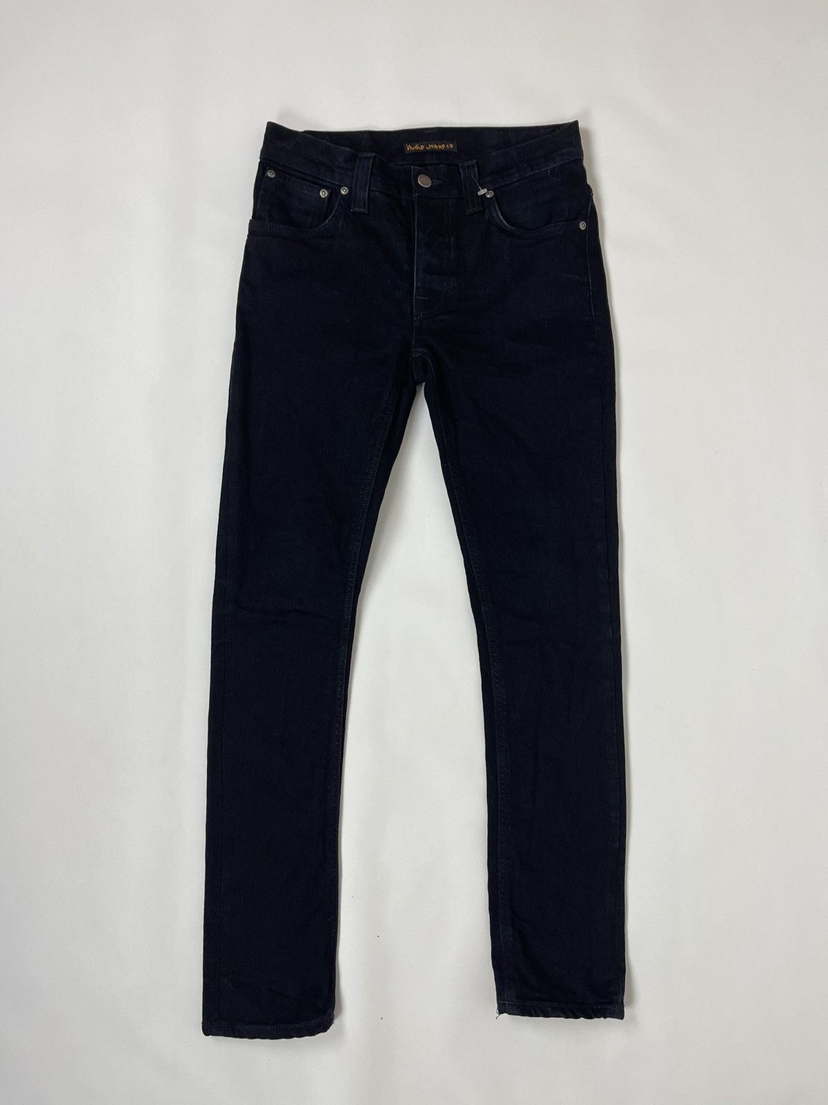Japanese Brand × Nudie Jeans Nudie Jeans grim tim black ring skinny jeans pants denim Size US 29 - 3 Thumbnail