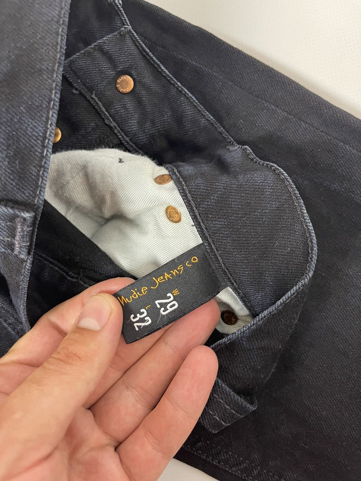 Japanese Brand × Nudie Jeans Nudie Jeans grim tim black ring skinny jeans pants denim Size US 29 - 8 Thumbnail