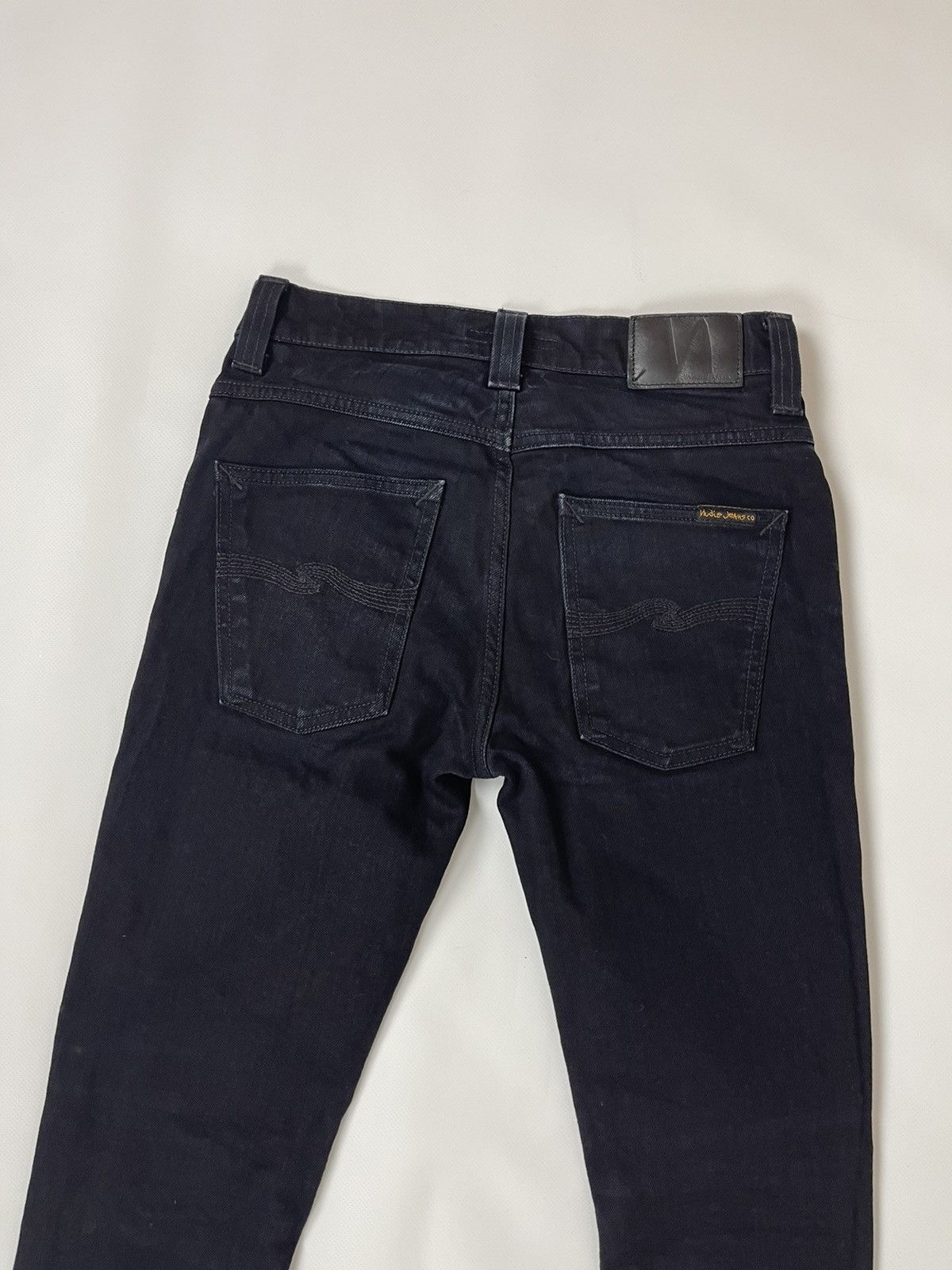 Japanese Brand × Nudie Jeans Nudie Jeans grim tim black ring skinny jeans pants denim Size US 29 - 1 Thumbnail