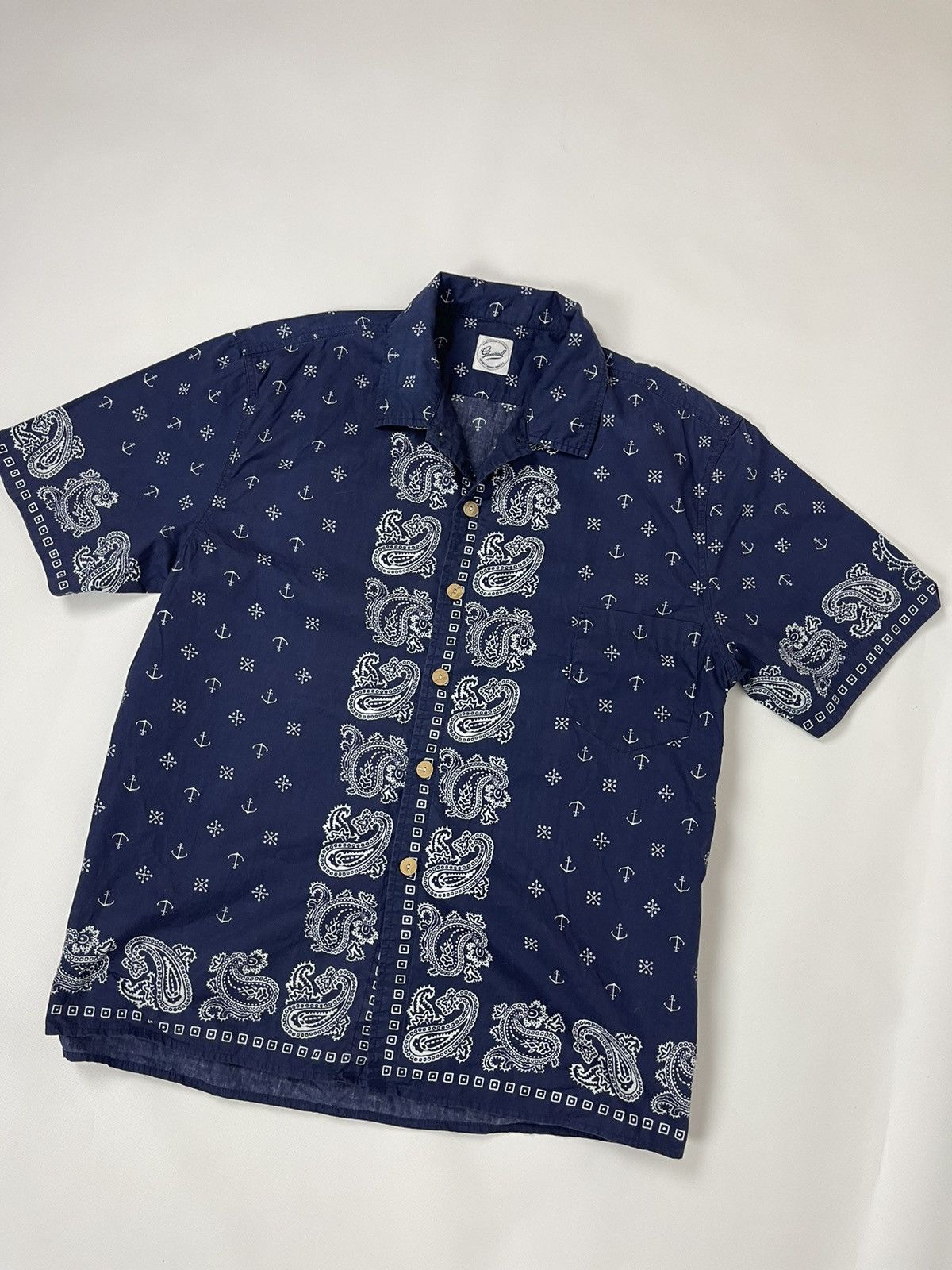 Gloverall Gloverall vintage anchor flower pattern short sleeve shirt Size US L / EU 52-54 / 3 - 1 Thumbnail