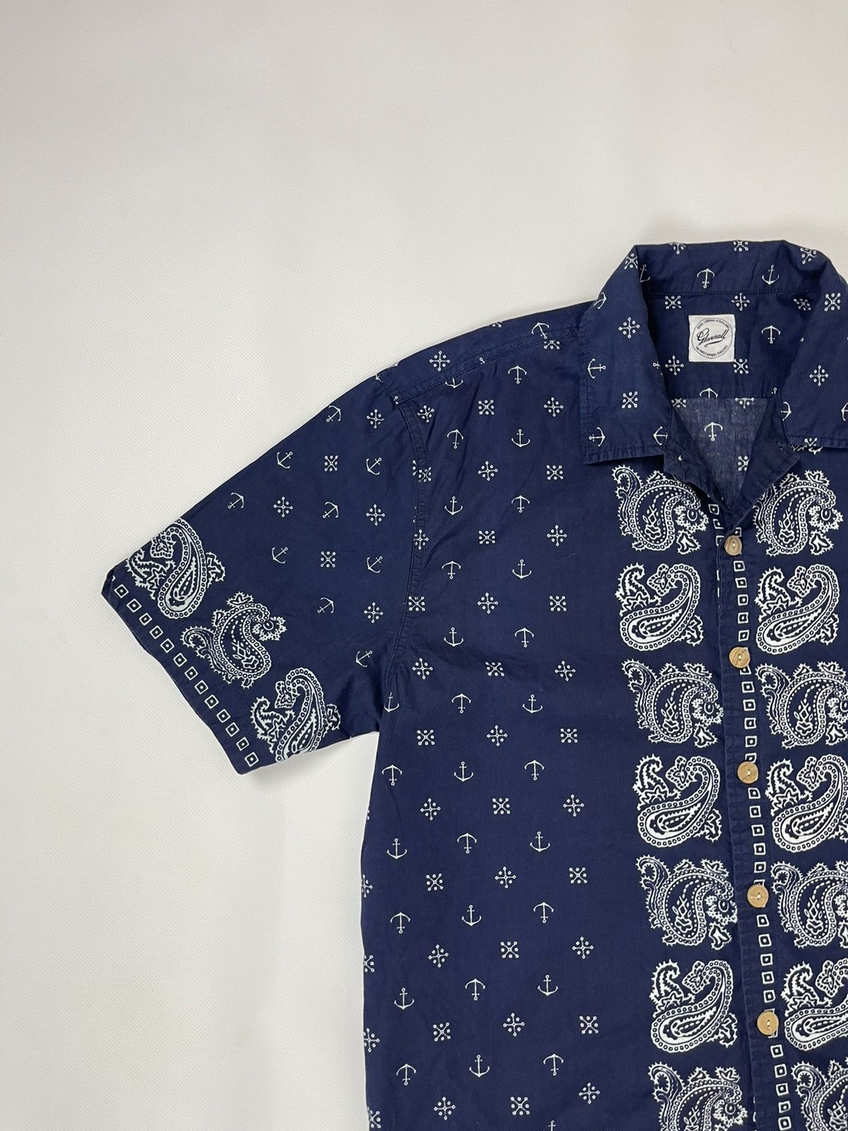 Gloverall Gloverall vintage anchor flower pattern short sleeve shirt Size US L / EU 52-54 / 3 - 3 Thumbnail