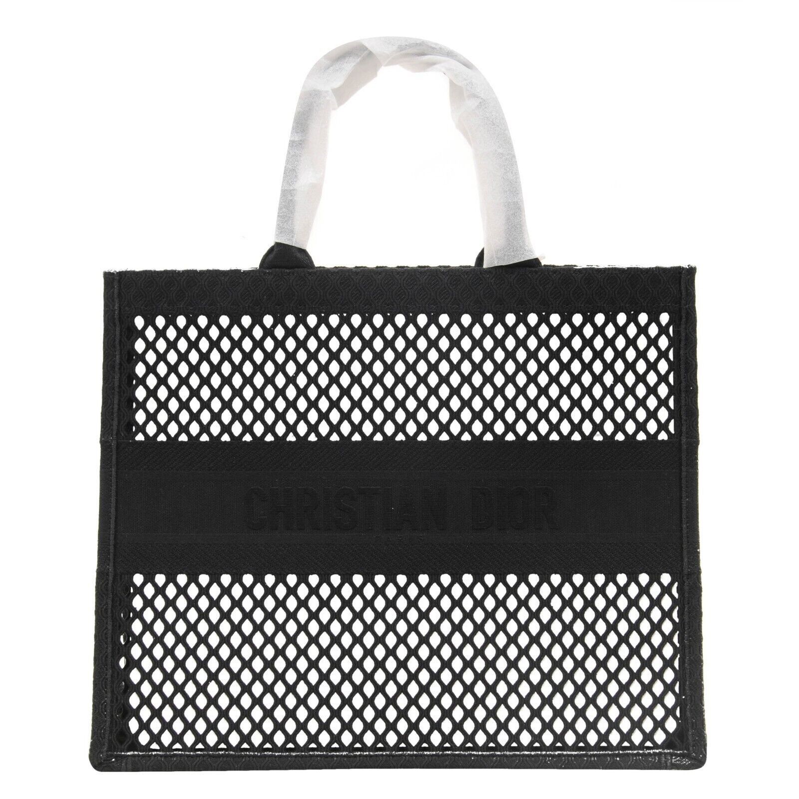 Dior Book Tote Bag Large Black Logo Woven Size ONE SIZE - 1 Thumbnail