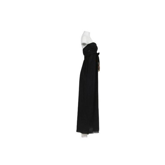 Emilio Pucci Black Silk Stretch Fringe Crystal Tassel Long Dress Size XS / US 0-2 / IT 36-38 - 6 Thumbnail