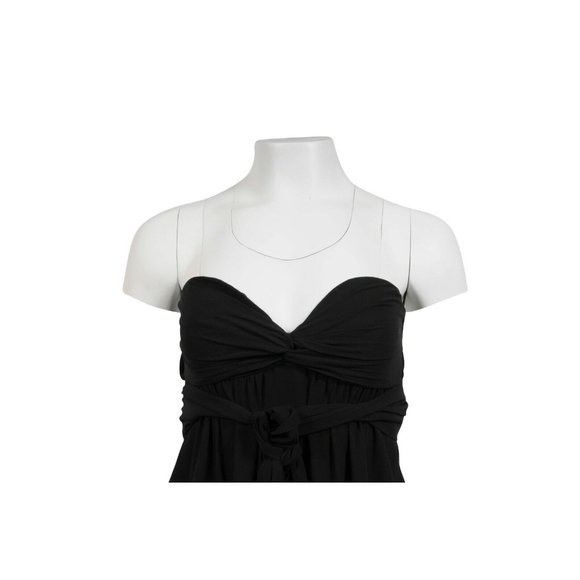 Emilio Pucci Black Silk Stretch Fringe Crystal Tassel Long Dress Size XS / US 0-2 / IT 36-38 - 2 Thumbnail