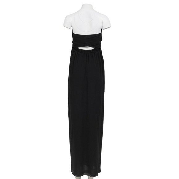 Emilio Pucci Black Silk Stretch Fringe Crystal Tassel Long Dress Size XS / US 0-2 / IT 36-38 - 8 Thumbnail